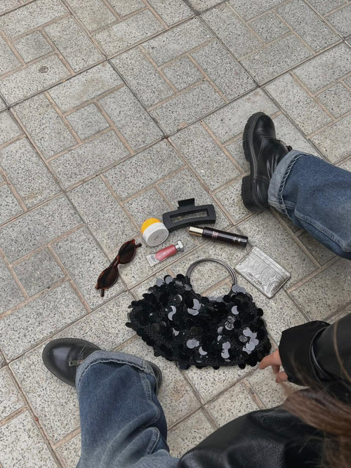 Black Blingy Bag